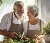 image of couple cooking
