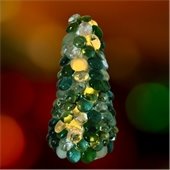 green glass pebble tree