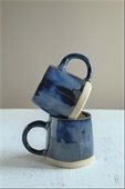blue clay mugs