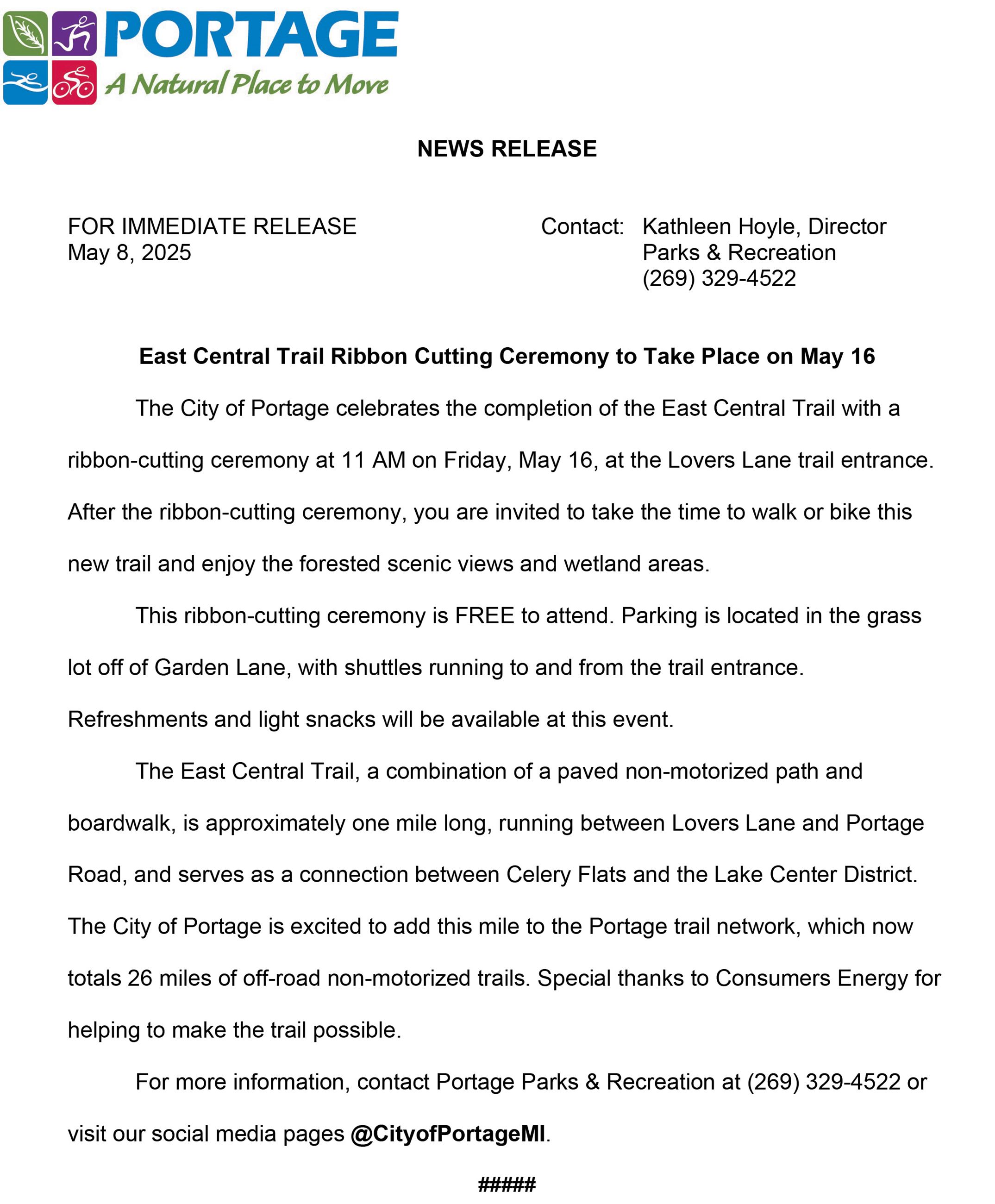 2025 05-08 East Central Trail Ribbon Cutting