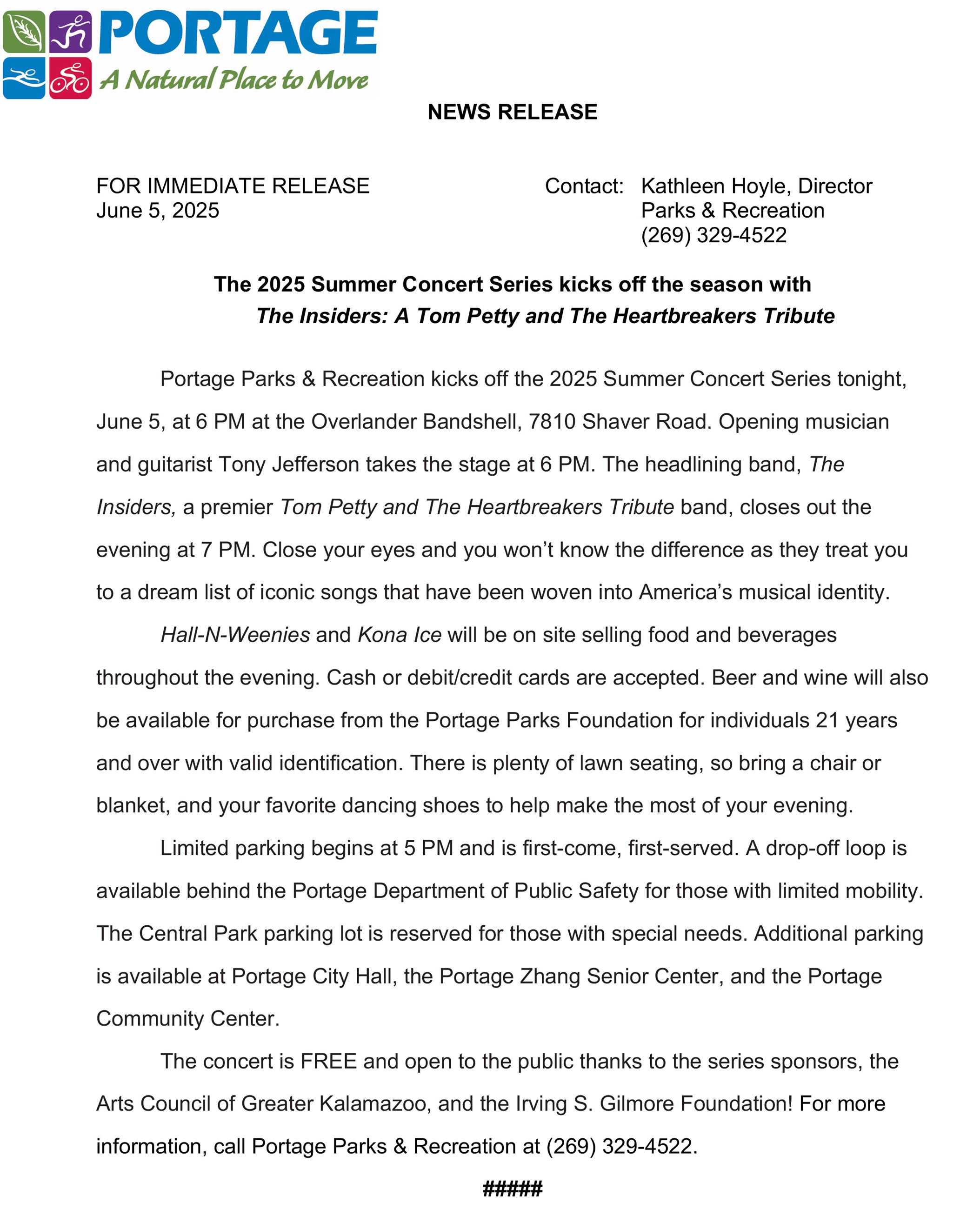 2025 06-05 Summer Concert Series - The Insiders