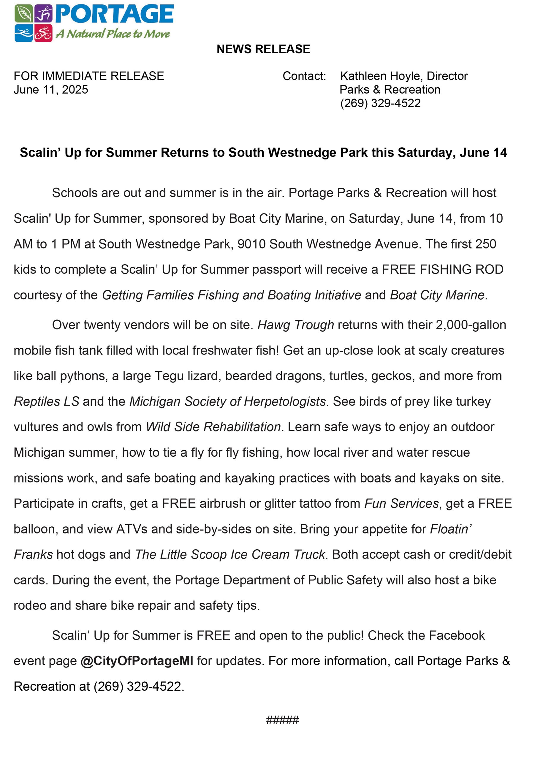 2025 06-11 Scalin Up Summer Returns This Saturday, June 14