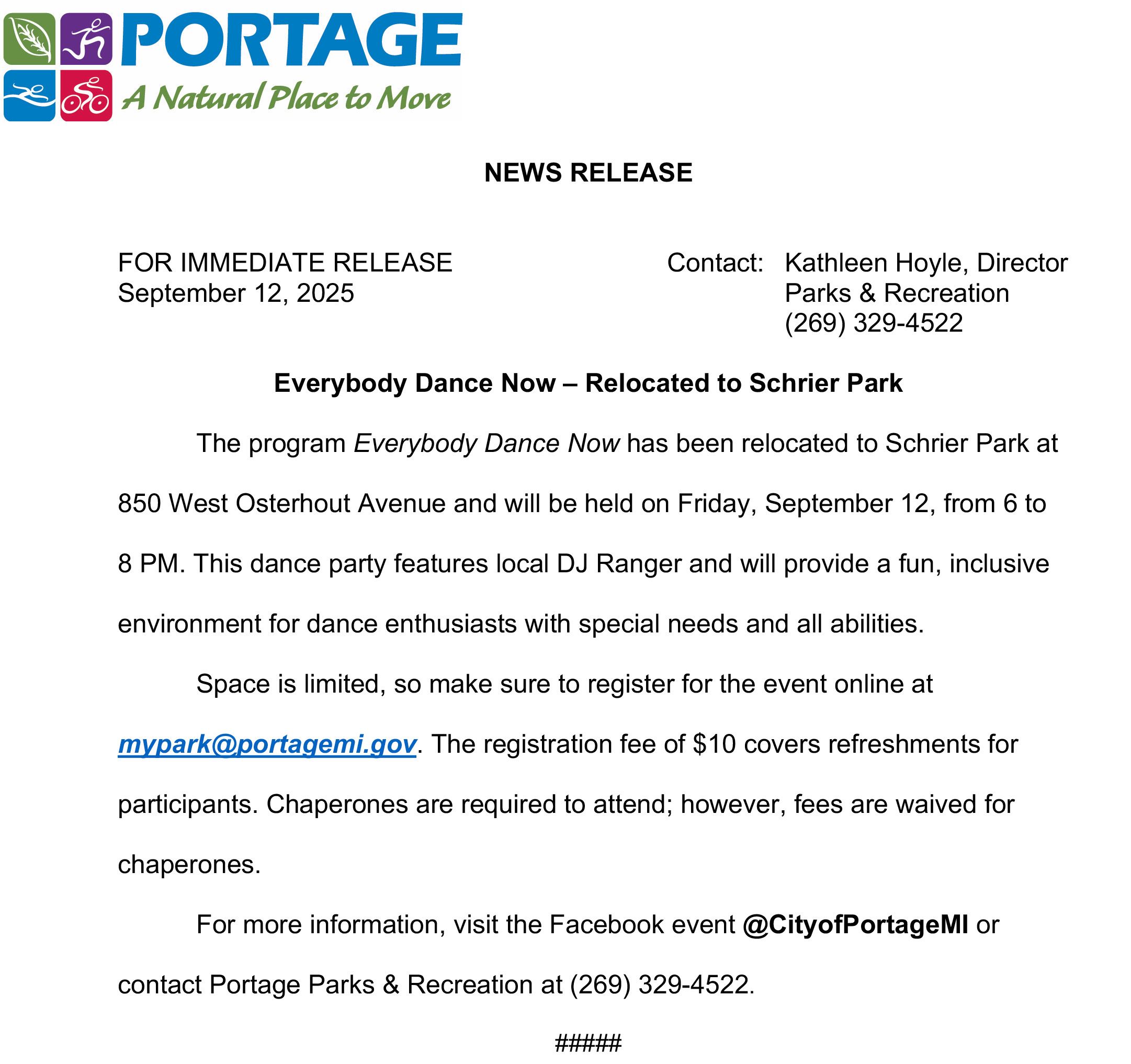 2025 09-12  Everybody Dance Now Relocated to Schrier Park