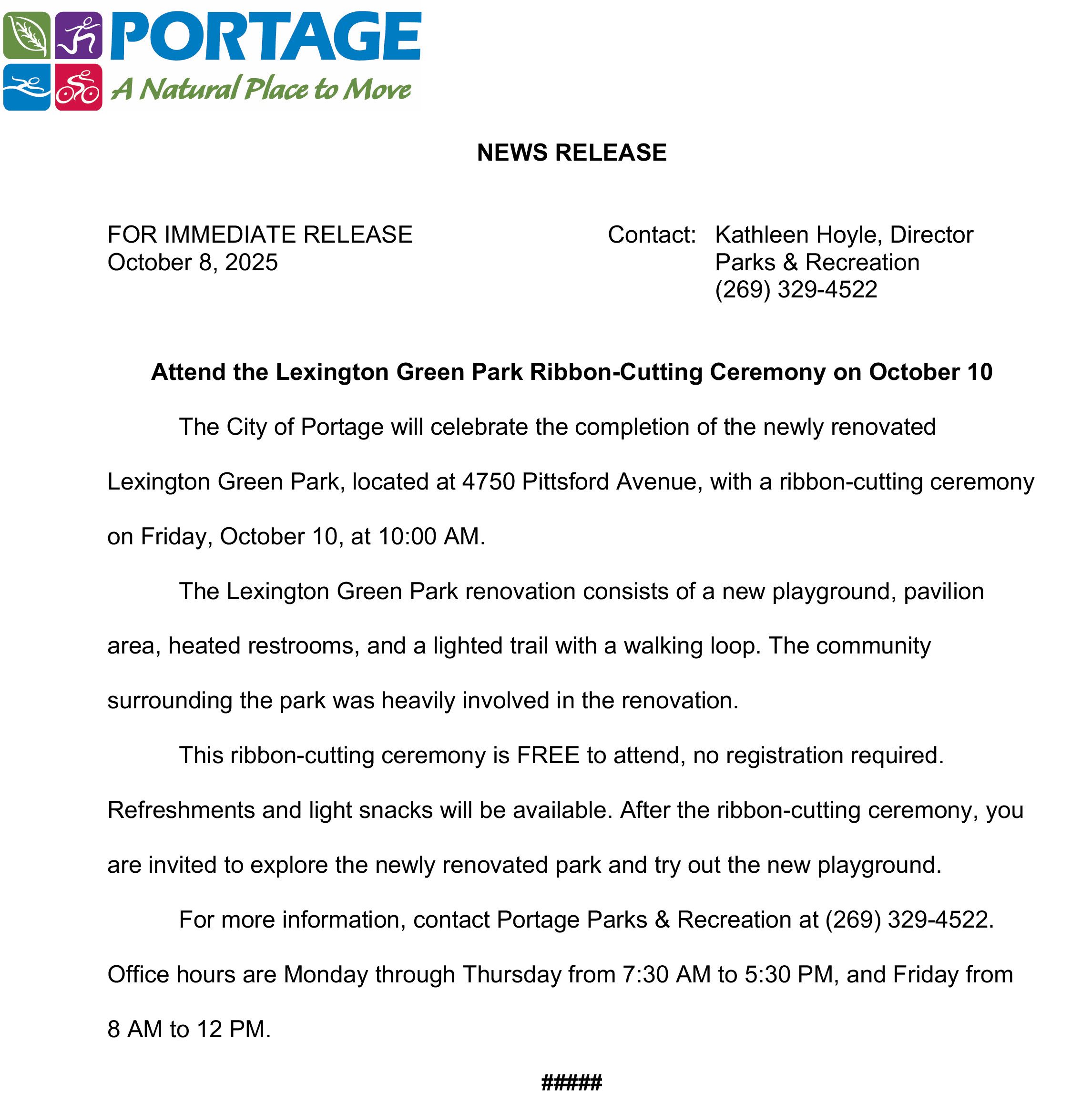 2025 10-08 Lexington Green Ribon Cutting Cememony